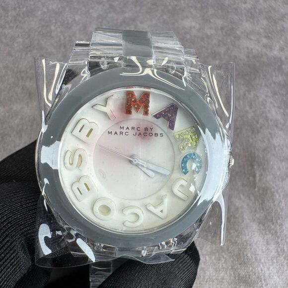 Marc By Marc Jacobs Clear Watch with Red and Blue Accents - Picture 3 of 8